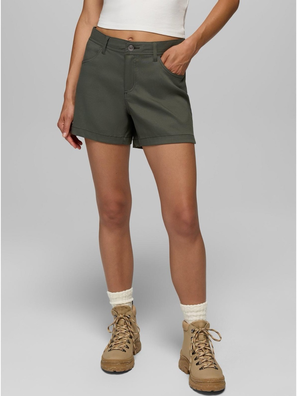 Prana Women’s Stretch Zion Halle 5” Shorts Green Size 12